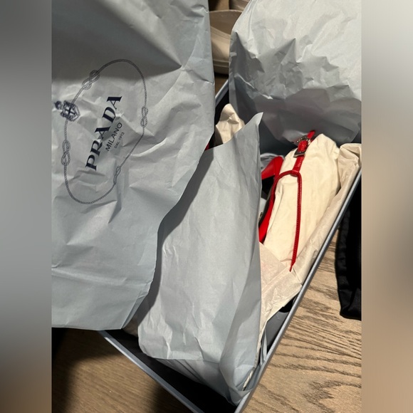 Prada Heeled Leather Sandals - Picture 7 of 13